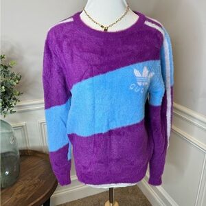 Adidas Purple and Blue Sweater